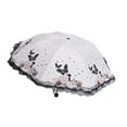 thumbnail image 1 of relayinert Elegant Lace Side Umbrella Dual And Stylish Exquisite Butterflies Pattern white 1Set, 1 of 6