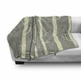 thumbnail image 2 of Birch Soft Flannel Fleece Throw Blanket, Tree Branches Vintage Bohemian Contemporary Illustration of Nature, Cozy Plush for Indoor and Outdoor Use, 60" x 80", Pale Yellow and Warm Taupe, by Ambesonne, 2 of 5