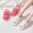 thumbnail image 2 of Chanclas mullidas TUNC para mujer de forro polar peluche color blanco talla 40-41, 2 of 3