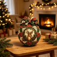 thumbnail image 3 of KRONDO Christmas Patchwork Ornament DIY Kit, Fabric Craft Set for Holiday Tree, Mantel & Gift Display, 3 of 8