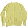 thumbnail image 4 of Women Casual Button Front Cardigan Long Sleeve Knitted Sweater Solid Color Crew Neck Soft Warm Outerwear Lightweight Daily Wear Fashion Clothing Earthy Yellow 2XL, 4 of 5