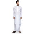 thumbnail image 4 of Mens Desginer Wear Bollywood Style Indian South Indian Cotton Dhoti Kurta Set, 4 of 4
