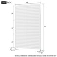 thumbnail image 6 of POSHIONS Louvered Decorative Screen White 76"H x 47.2"L x 15.14"W, 6 of 6