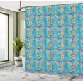 thumbnail image 4 of Ambesonne Daisy Shower Curtain, Flowers Leaves Flora Vintage, 69"Wx75"L, Earth Yellow and Sky Blue, 4 of 4