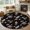Black, variant on Round Area Rugs Collection 3 Ft, Cute Black Space Non-Slip Residential Carpet, Star Cartoon Spaceship Planet Indoor Crawling Mats Doormat Runner Rugs Play Mat forBedroom