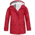 thumbnail image 6 of Kids Zip Up Jacket for Girls Boys Waterproof Skiing Jacket Kids Hooded Fleece Winter Snowboard Jackets Windproof Warm Outerwear with Zip Pockets, 6 of 7