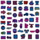 thumbnail image 3 of Paquete de pegatinas Neon English Cool Anime, vinilo impermeable, 50 unidades, 3 of 3