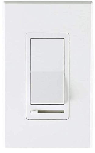 Cloudy Bay in Wall Dimmer Switch for LED Light/CFL/Incandescent,3-Way Single Pole Dimmable Slide,600 Watt max,Cover Plate Included