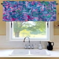 thumbnail image 6 of Purple Green Water Waves Window Valance for Kitchen, Pink Abstract Art Modern Rod Pocket Short Curtain for Small Windows, Light Filtering Decorative Valance, 60 x 14 Inch, 1 Panel, 6 of 9