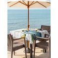 thumbnail image 2 of Outdoor Tablecloth with Umbrella Hole and Zipper, Thanksgiving Square Table Cloth 54x54 Inch Waterproof Tablecloth, Fall Blue White Pumpkin Leaf Wooden Grain Picnic Table Cover for Patio Camping, 2 of 7