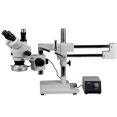 thumbnail image 1 of AmScope 7X-90X Trinocular Zoom Stereo Microscope with Heavy-duty Metal 80-LED Ring Light New, 1 of 4