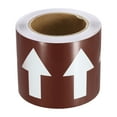 thumbnail image 1 of Unique Bargains Directional Flow Arrow Tape 4'x65', Adhesive Pipe Identification Marking Stickers, White on Brown, 1 of 5