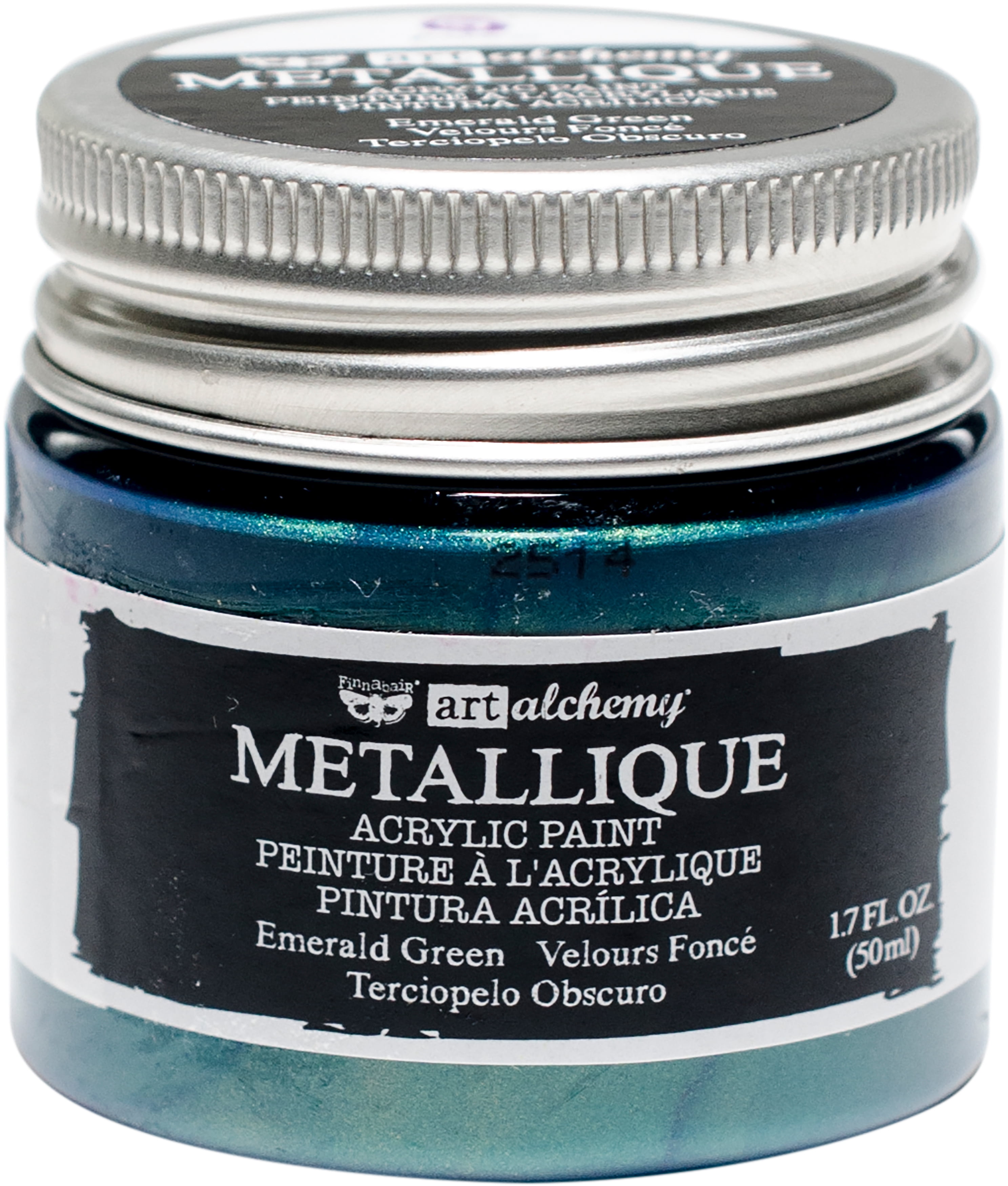 Finnabair Art Alchemy Acrylic Paint 1.7 Fluid OuncesMetallique Emerald