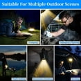 thumbnail image 5 of Linterna solar recargable 2 en 1 para camping, minilinterna LED portátil, batería solar de 2000 mAh, luz de camping impermeable, lámpara de emergencia para camping, vivac, pesca, senderismo y tiendas, 5 of 5