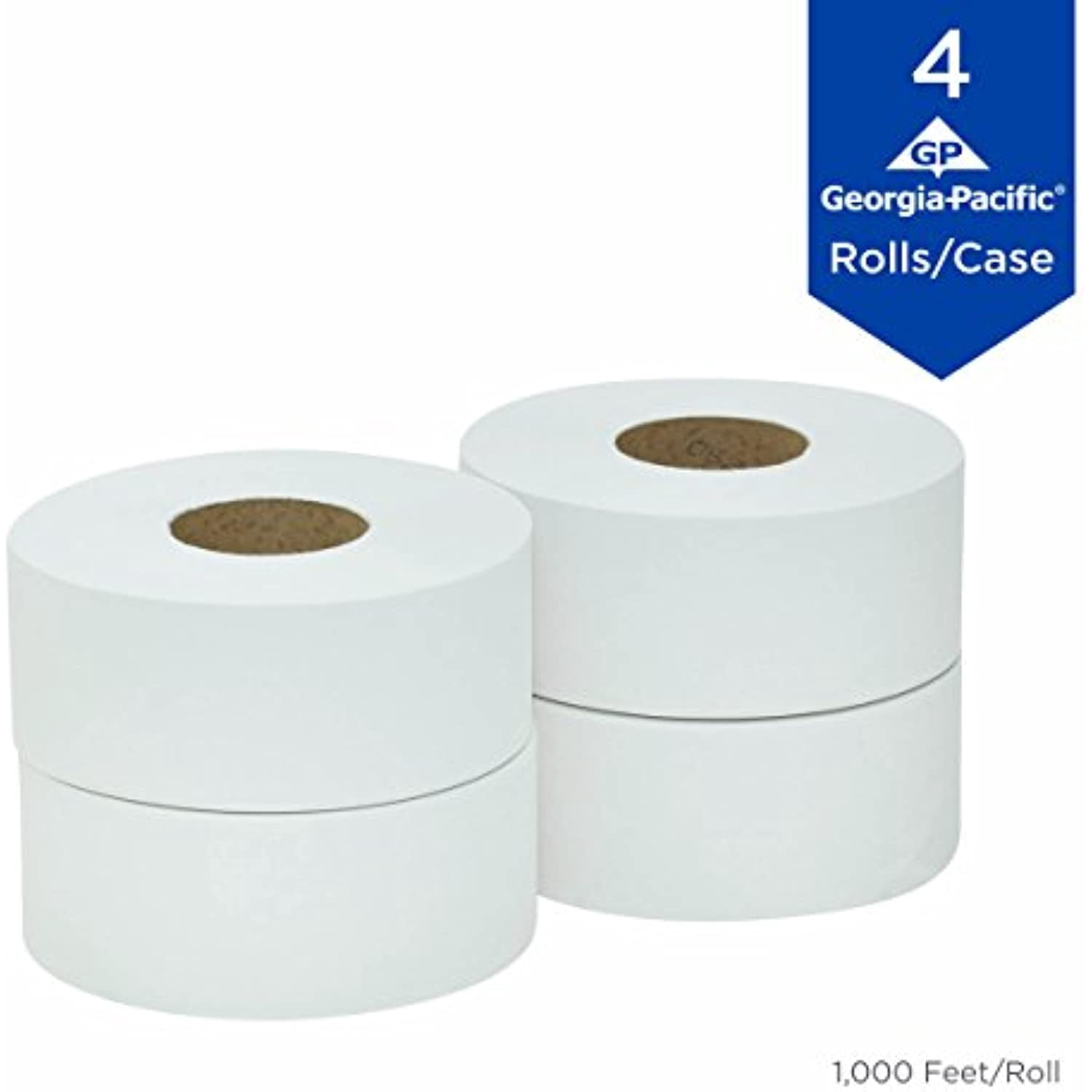 Georgia-Pacific Professional Series Jumbo Jr. 2-Ply Toilet Paper By Gp Pro (Georgia-Pacific), 2172114, 1000 Feet Per Roll, 4 Rolls Per Case