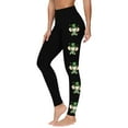 thumbnail image 3 of QATAINLAV Weekly Sale Womens St Patricks Day Leggings Shamrock Leaves Print Pant Slim Fit Tummy Control Workout Leggings Irish Green Yoga Pants Black L, 3 of 6
