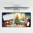 thumbnail image 4 of Merry Christmas Alaskan Malamute Santa Hat Xmas Tree Winter Holiday Desk Mat Full Keyboard Mouse Pad Alaska Mal Dog Lovers Gifts Large Mousepad - 01013, 4 of 5