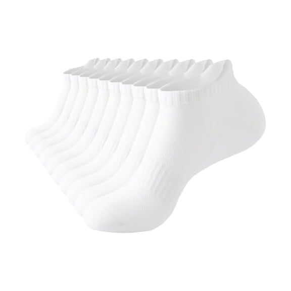 Eryueer Ankle Socks for Women, Cushioned Low Cut Running Socks Breathable Cotton Gym Socks for Women 5 Pairs