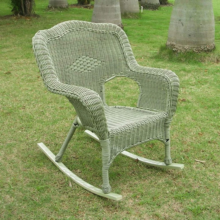 International Caravan Resin Wicker Camel Back Rocking Chairs (Set of Two) International Caravan Resin Wicker Camel Back Rocking Chairs (Set of Two)
