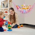 thumbnail image 5 of GOR Stuffed Animals Net or Hammock with LED Light, Hanging Stuffed Animals Storage Toy Hammock Net Corner Wall Girls Room Decor Toy Storage Organizer, Pink, L, 5 of 17