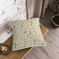 thumbnail image 3 of Velvet Decorative Throw Pillow Covers Set of 2, Soft Square Cushion Cover with Invisible Zipper Abstract Class Doodle Printing, 18"x18", 3 of 7