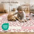 thumbnail image 4 of ODIKA Spotted Bold Inspired Border Cheetah Motif Pink Leopard Print Playful Expressive for Small Living Room, Playroom, Bedroom, Easy Care Kids Safe, 4 of 7
