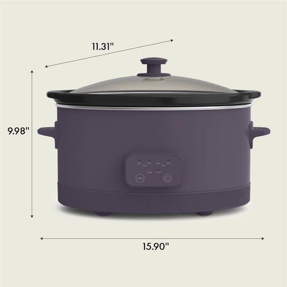 6-Quart Programmable Slow Cooker -  Color, Touch Control, 3 Settings for Perfect Cooking