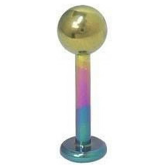 Multi Color Anodized Titanium Labret Monroe 14 Gauge Lip Jewelry