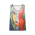 thumbnail image 6 of up to 60% off Gifts wycnly Womens Tank Tops Casual Fashion Loose Fit Comfy Going out Vest Shirts Summer Trendy Heart Print Scoop Neck Sleeveless Shirts Blouse Red s, 6 of 7