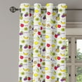 thumbnail image 3 of Ambesonne Fruits Grommet Curtain, Summer Fresh Eating, 50" x 63", Purple Yellow Ruby, 3 of 6