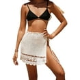 thumbnail image 4 of Womens Crochet Cover Up Skirt Knitted Mini Short Beach Cover Ups Summer Swim Bikini Coverups, 4 of 10
