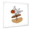 thumbnail image 2 of Designart 'Abstract Flowers Plants With Elementary Shapes II' Modern Framed Art Print, 2 of 4