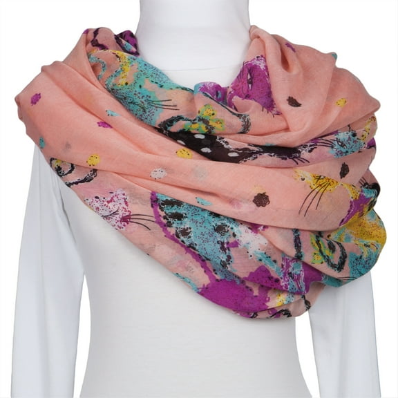 Colorful Felines Pink Scarf