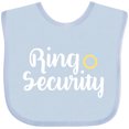 thumbnail image 3 of Inktastic Ringbearer Ring Security White Text Boys or Girls Baby Bib, 3 of 4