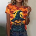 thumbnail image 6 of ClodeEU Women's Halloween Printed T Shirt, Short Sleeved Round Neck Top ,Women's Plus XXXL, 6 of 6