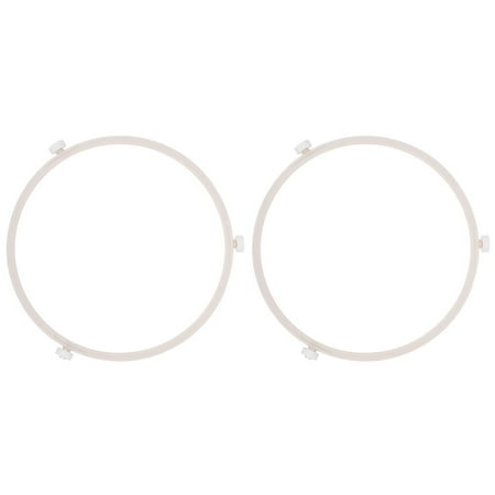 

NUOLUX 2pcs Microwave Turntable Rings Round Microwave Oven Tray Support Racks (White)