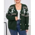 thumbnail image 2 of Women's Plus Size Cardigan Long Sleeve Holiday Sweaters Ugly Christmas, 2 of 7