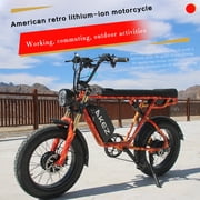 Electric Bikes,Electric Mountain Bike for Adult,Akez S1 MAX Ebike with 750W Peak Motor,7speed,48V 26AH Battery,Dual Hydraulic Brakes,Full Shock Absorption,Dirt EBike for Outdoor Adventure,Green