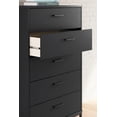 thumbnail image 4 of Signature Design by Ashley Socalle 5 Drawer Dresser, Black, 4 of 8