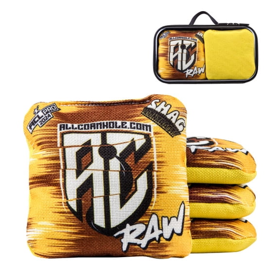 American Cornhole League Pro Yellow Shag Contrast Cornhole Bags For Tournament-Level Play - Yellow