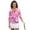 Cherry Blossoms, variant on Uorisanigo Colored Palm Leaves Women's Golf Shirt Size 2XL Fashion 1/4 Zipper Women's 3/4 Sleeve Golf Top Versatile Casual Pullover Relaxed Comfortable Athletic Tops Workout Sports