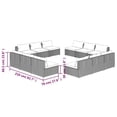 thumbnail image 3 of vidaXL 12 Piece Garden Lounge Set with Cushions Poly Rattan Black, 3 of 3