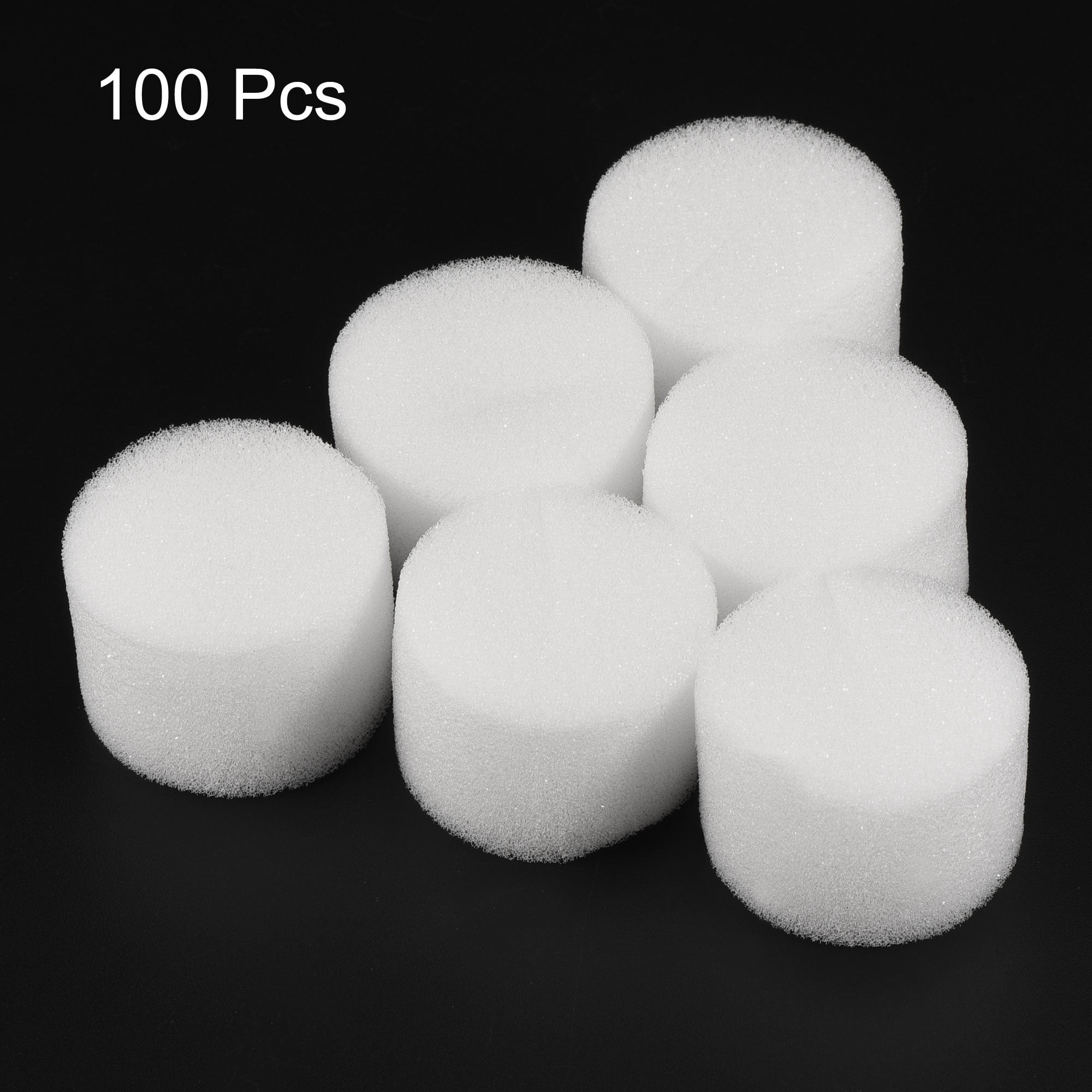 Uxcell 100pcs Hydroponic Sponges, 1.77" Growing Media Cylindrical Sponges for Home Vegetable Flower Planting, White