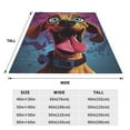 thumbnail image 3 of Balery Cartoon Big-Eyed Dog Manta de Felpa Suave y Acogedora – Cobija de Franela Aterciopelada para Cama, Lavable y Cálida para Sofá, Mascotas, Transpirable-80"x60", 3 of 7