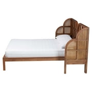 Baxton Studio Cascadia Mid-Century Platform Bed, Queen, Walnut Brown