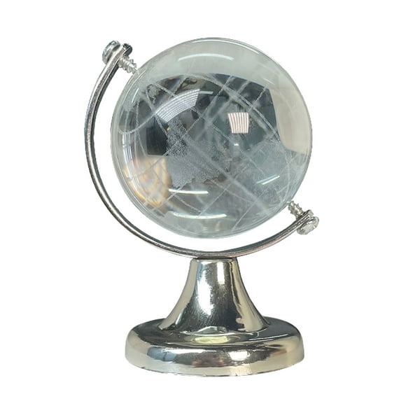 Riforla The Earth Bottle Shape Beautiful for Creative for Bottle for Decoration Bottle Decorative Tellurion Tabletop Decoration Globe Desktop Ornament Home Decor Silver