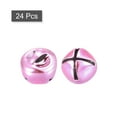 thumbnail image 3 of 8mm Jingle Bells Craft Bells Carbon Steel Electroplating Light Pink 24 Pack, 3 of 5