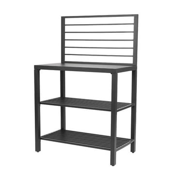 Outdoor Kitchen with Shelves