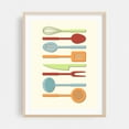 thumbnail image 2 of Colorful Row Kitchen Utensils - Digital Art Kitchen Decor Modern Art Geometric Minimalist Pop Art Retro Pattern Unframed Wall Art Print 12 x 16 inches, 2 of 4