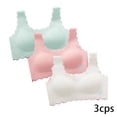 thumbnail image 2 of LYMAYTER‌ Teen Training Bra 9-13 Ruffle Seamless Sports Bras for M-2XL Comfort Daily Wear Girls Bra, 2 of 8